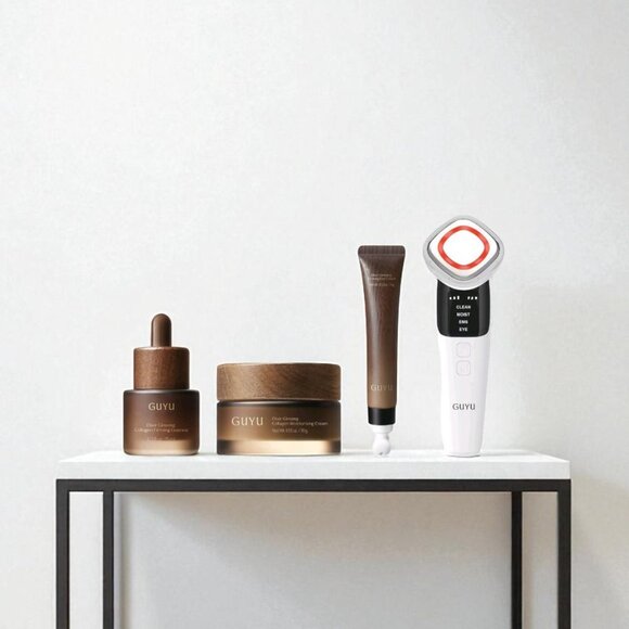 Ginseng Anti-Aging Skincare Set-Face Cream, Serum, Eye Cream, and Beauty Device - Picture 1 of 8